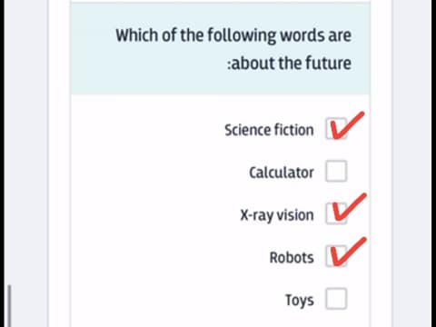 Which of the following words are about the future